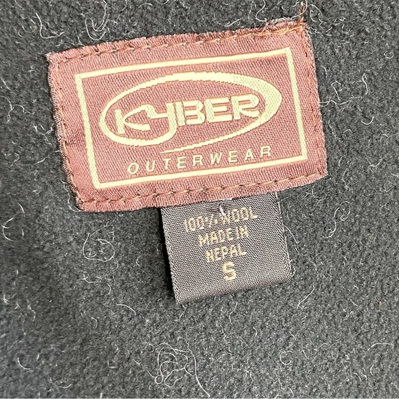 Kyber Blue Knit Full Zip Lined Wool Snowflake Flower Hoodie Sweater S - Picture 6 of 15